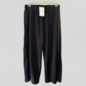 NWT Talar Nina Beaded Pants Trousers Black Women's Medium